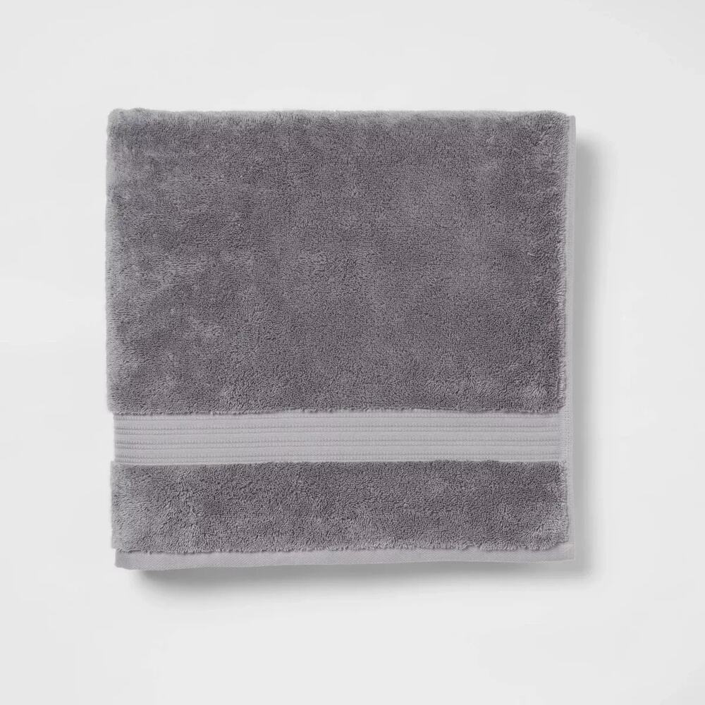 Threshold Total Fresh‎ Oversized Bath Towel 33x63 Dark Gray 100% Cotton NEW